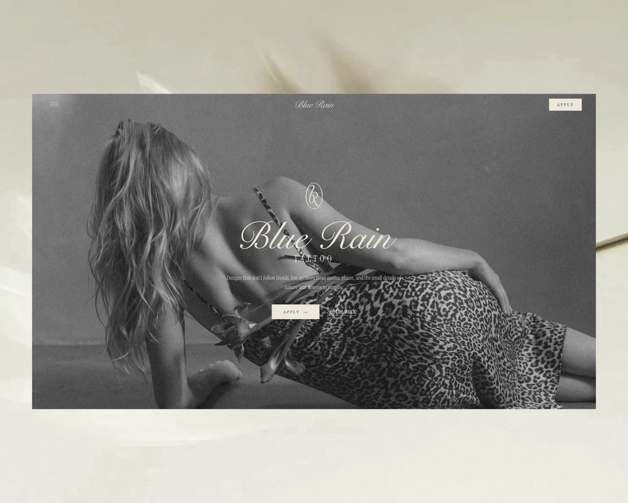 Blue Rain Tattoo website
